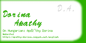 dorina apathy business card